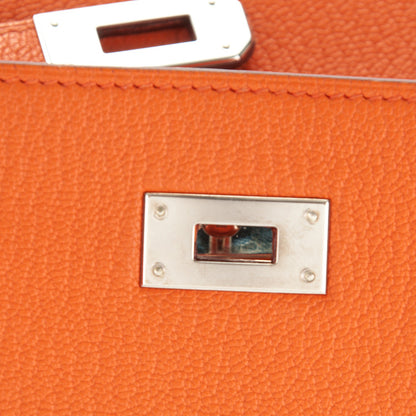 Hermes Chevre Mysore Medium Kelly Wallet Orange 16 of 17