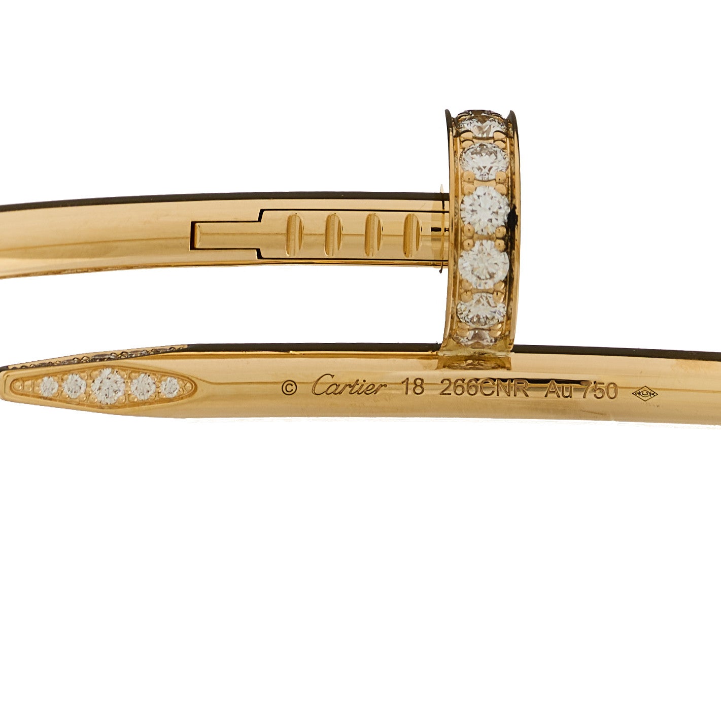 Cartier 18K Yellow Gold Diamond Juste Un Clou Bracelet 18 4 of 4
