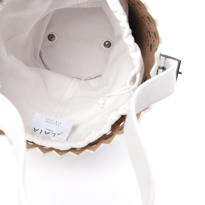 Alaia Lux Calfskin Vienne Edition 1992 Bucket Bag White 5 of 10