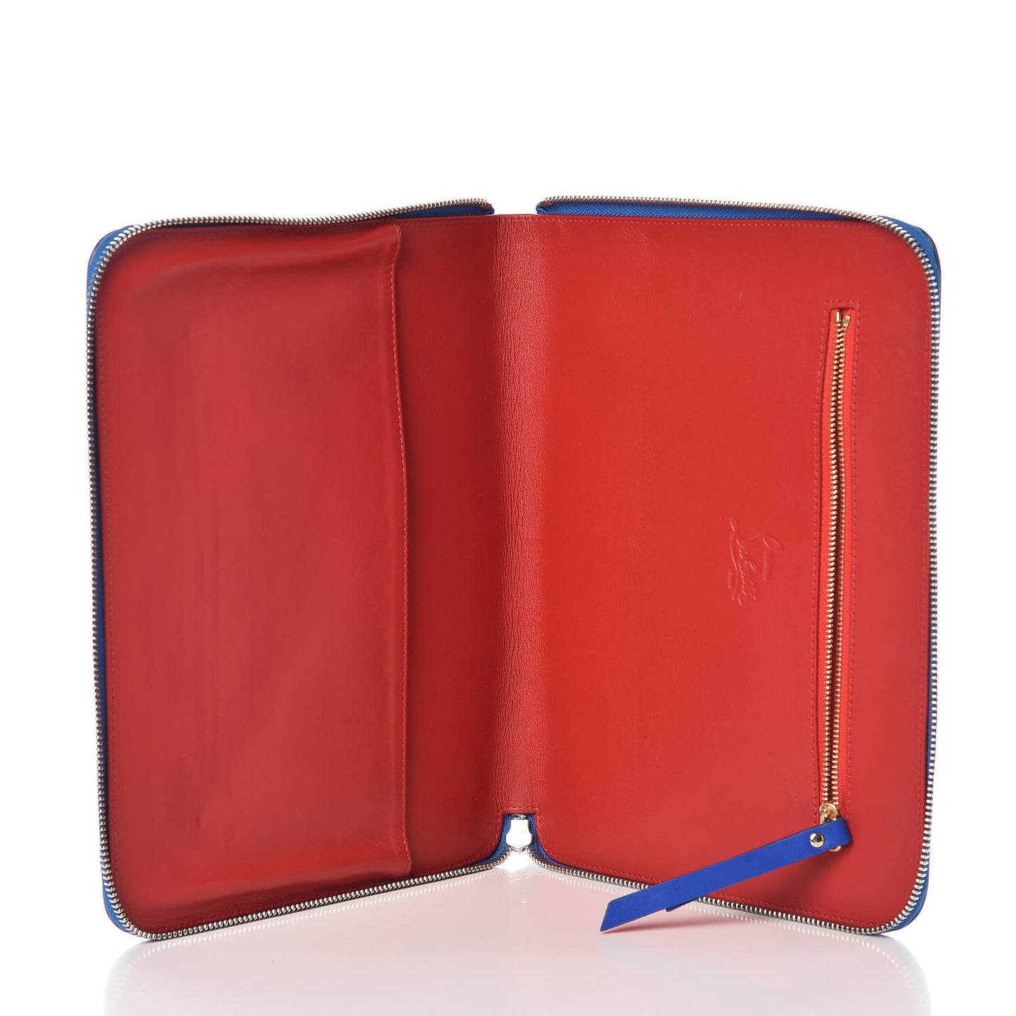 Calfskin Spiked IPad Case Blue Saphir