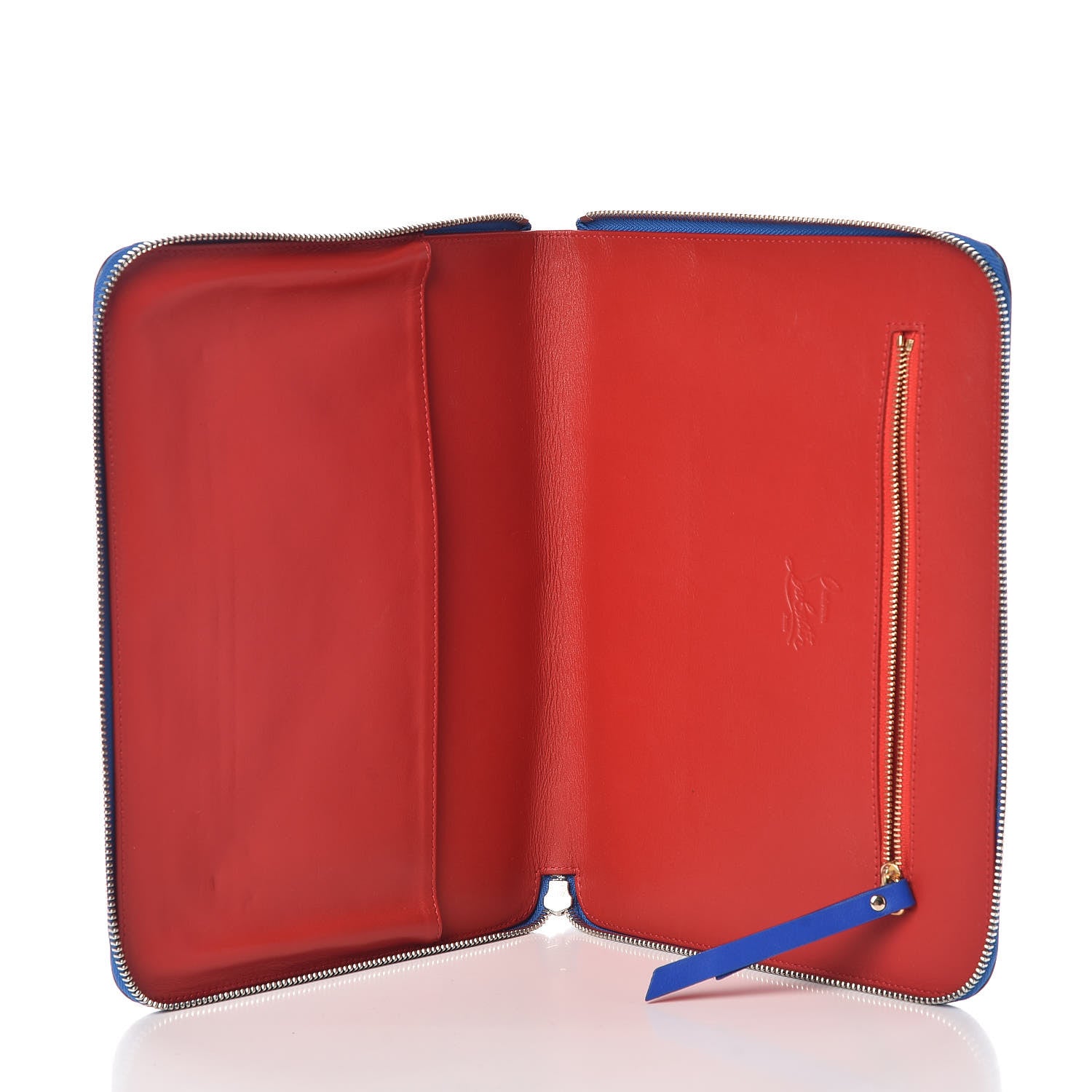 Christian Louboutin Calfskin Spiked IPad Case Blue Saphir 5 of 8
