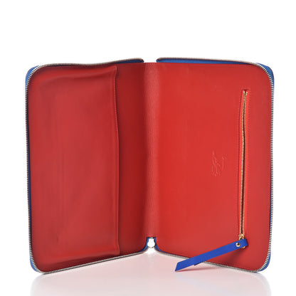 Christian Louboutin Calfskin Spiked IPad Case Blue Saphir 5 of 8