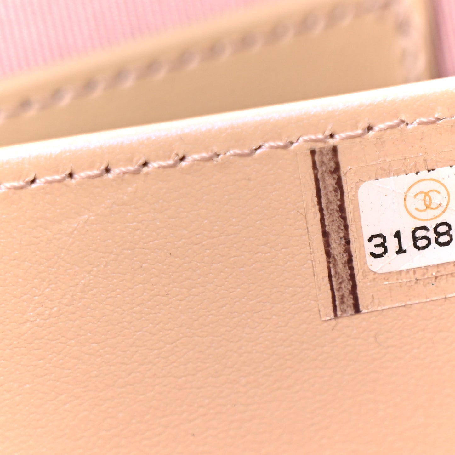 Iridescent Calfskin Quilted Camera Bag Pink
