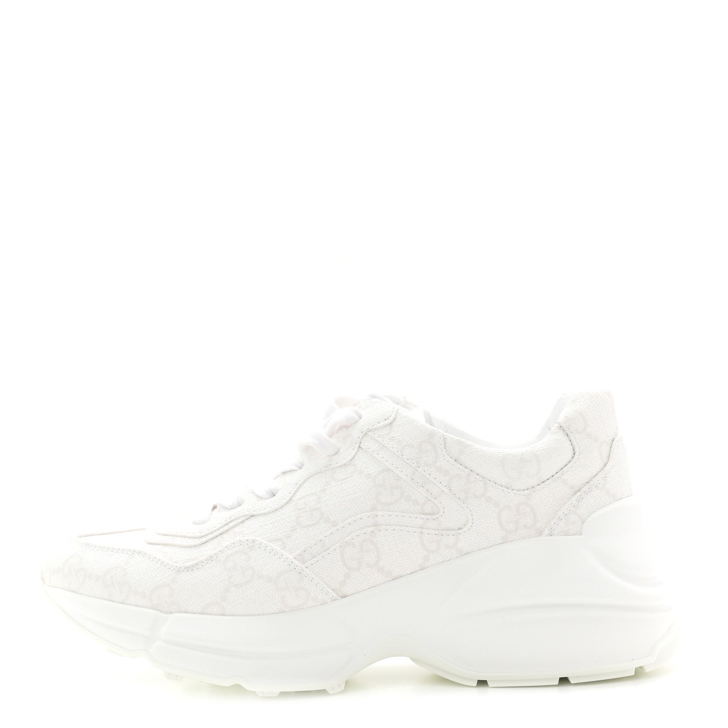 Gucci GG Supreme Monogram Womens Rhyton Sneakers 35 White 1 of 11
