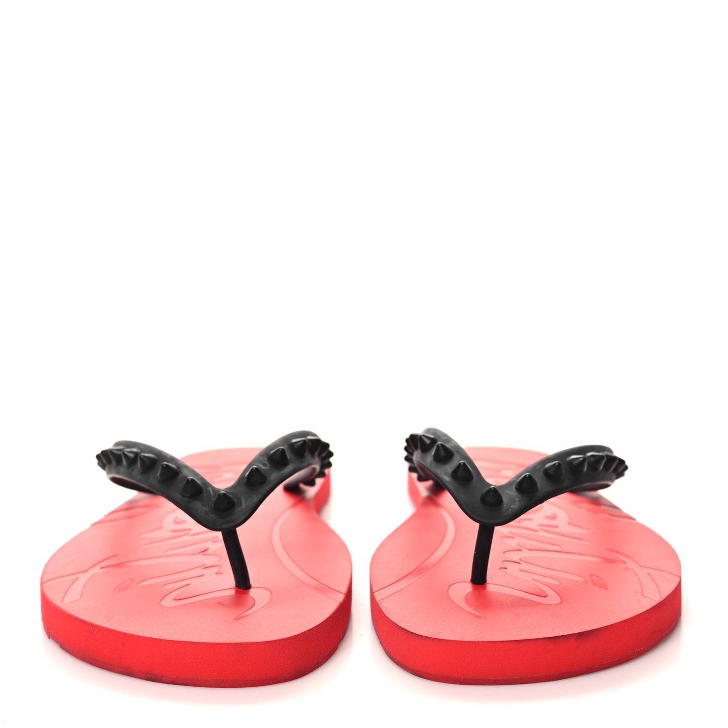 Rubber Spike Loubi Donna Flip Flop 40 Black