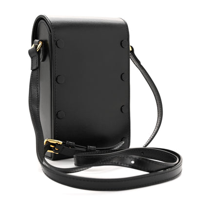 Gucci Textured Dollar Calfskin Mini Horsebit 1955 Crossbody Bag Black 3 of 16