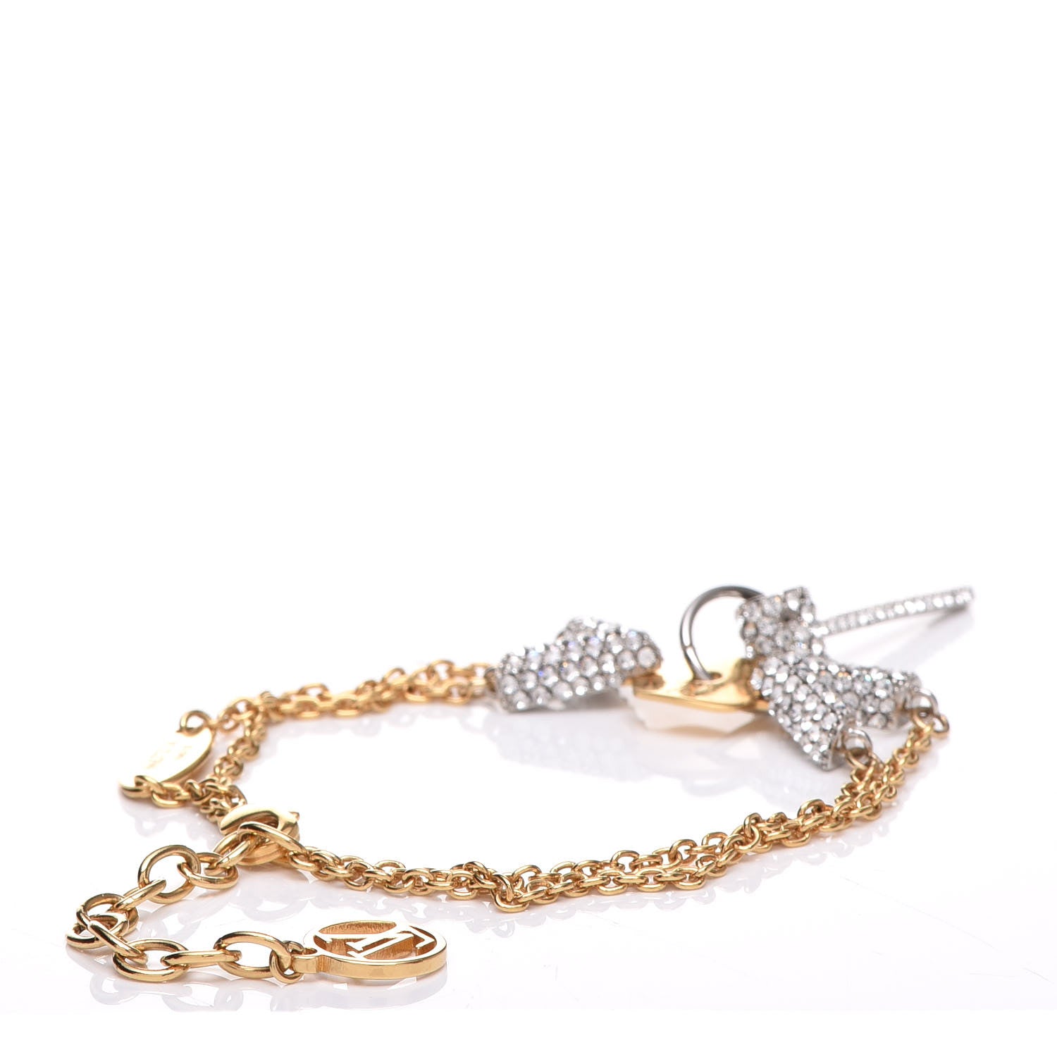 Louis Vuitton Swarovski Essential V Strass Bracelet Gold 3 of 6