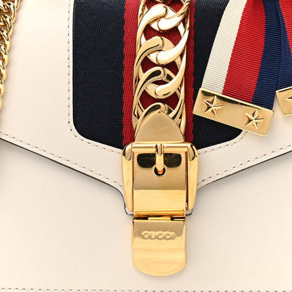 Gucci Calfskin Mini Sylvie Chain Shoulder Bag White 9 of 13