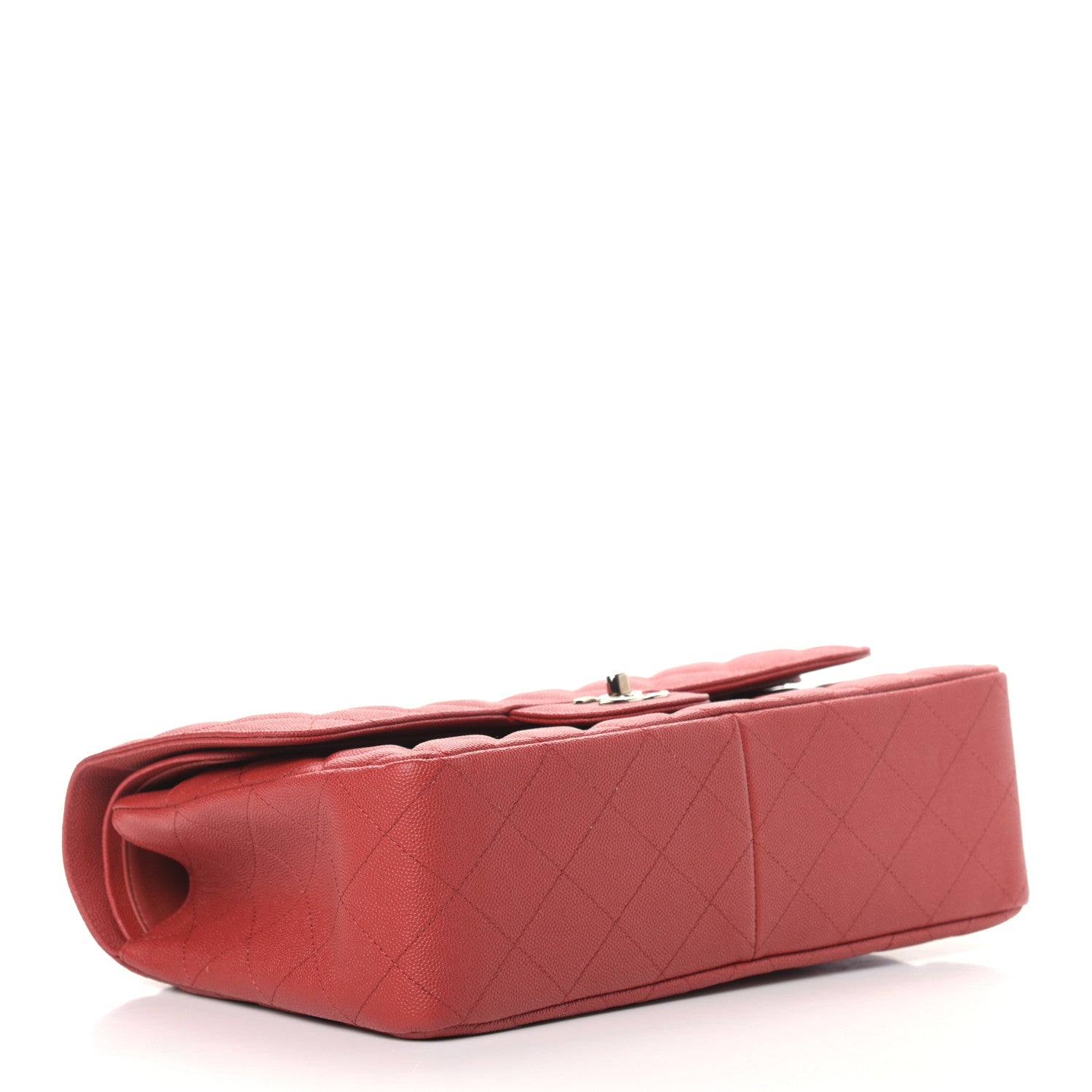 Chanel Caviar Quilted Jumbo Double Flap Red 4 of 10