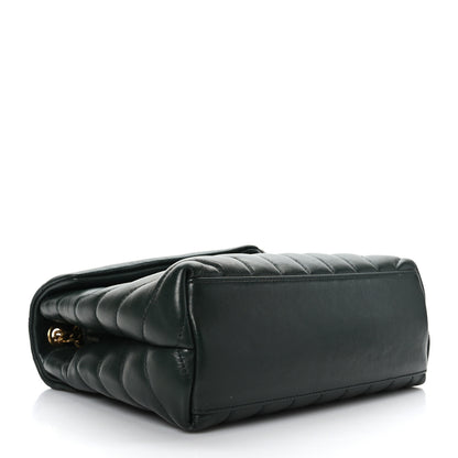 Saint Laurent Calfskin Y Quilted Monogram Small Loulou Chain Satchel Dark Mint 4 of 9