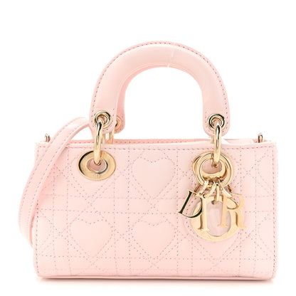 Christian Dior Lambskin Cannage Dioramour Micro Lady D-Joy Pale Pink 1 of 10