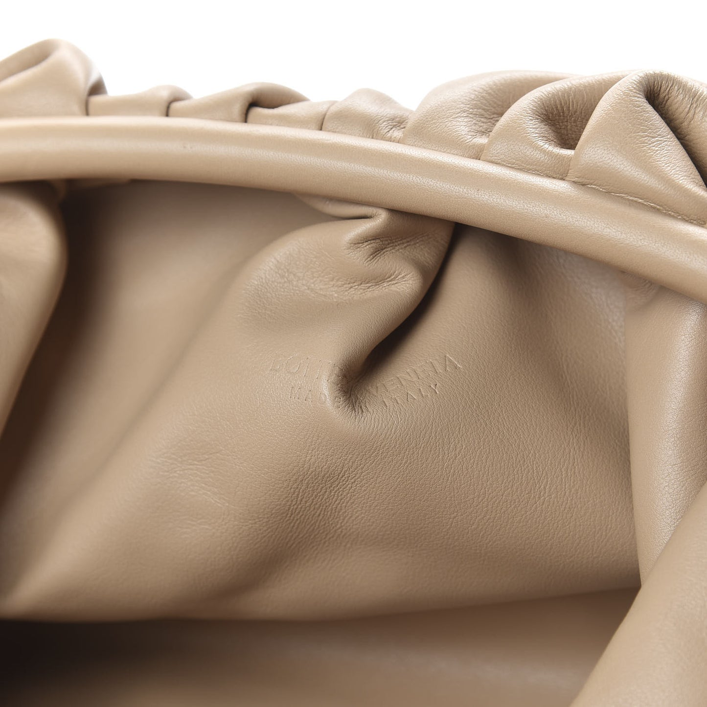 Smooth Butter Calf The Pouch Oversized Clutch Nude
