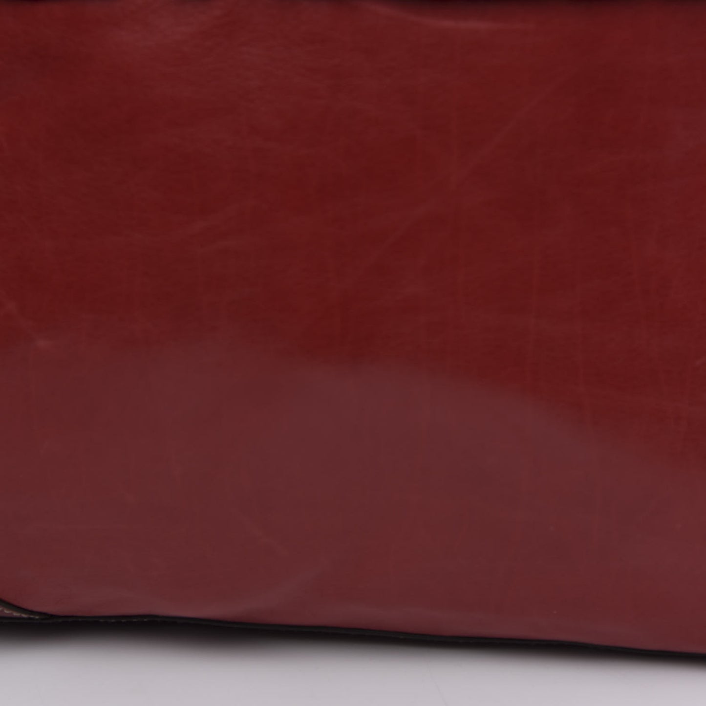 Calfskin Ruffle Medium Sabrina Boston Tote Red