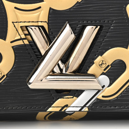 Louis Vuitton Epi Chain Flower Print Twist Chain Wallet Black 8 of 11