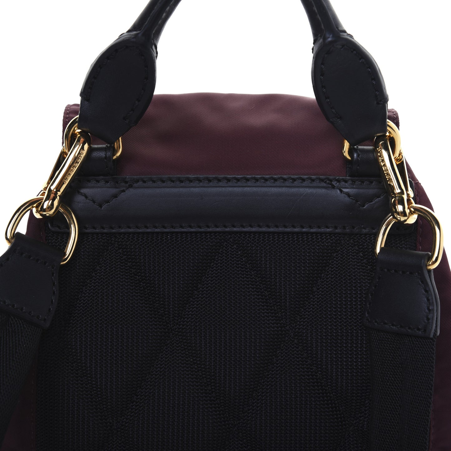 Nylon Small Rucksack Backpack Burgundy Red