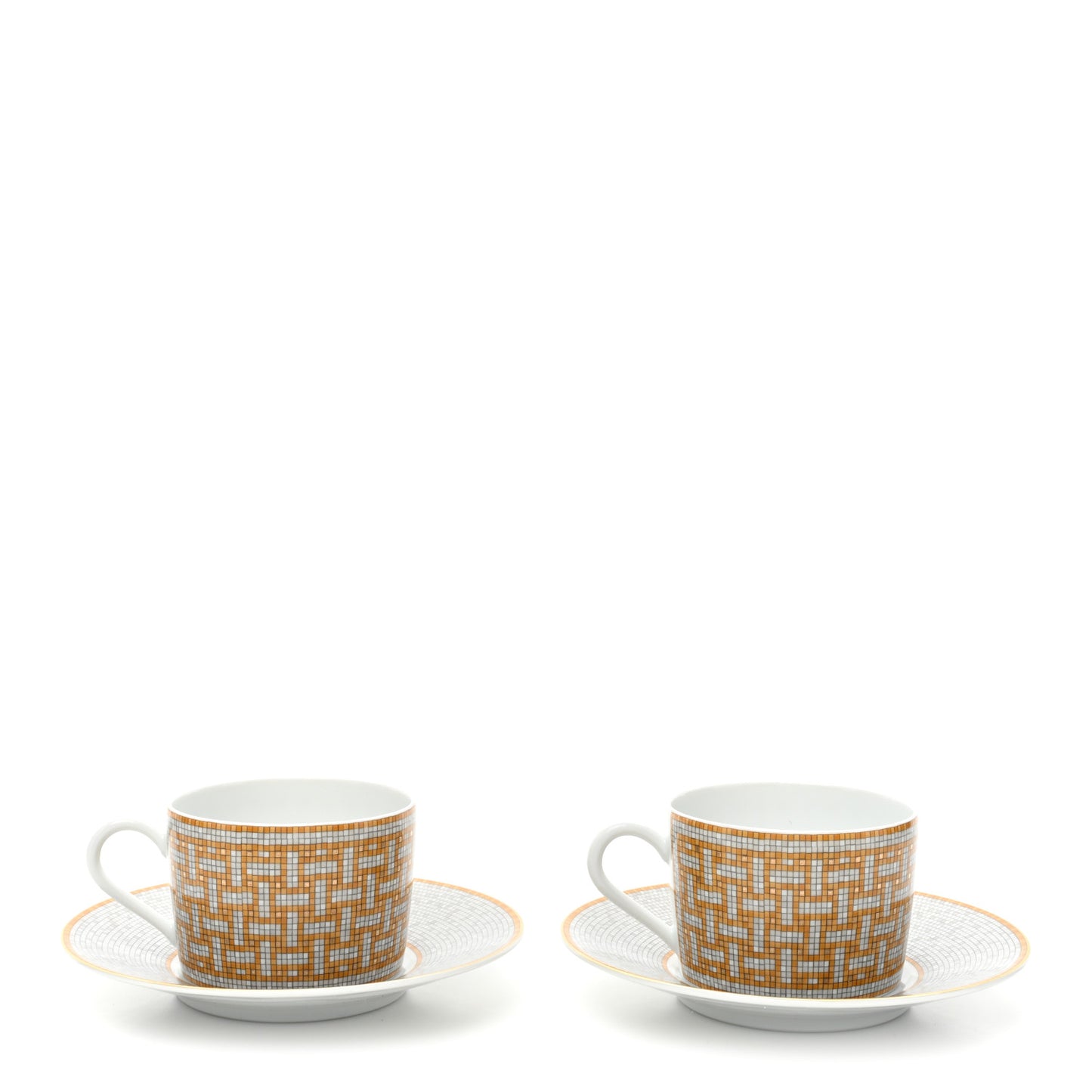 Porcelain 24 Gold Mosaique Teapot Cup Set Gold
