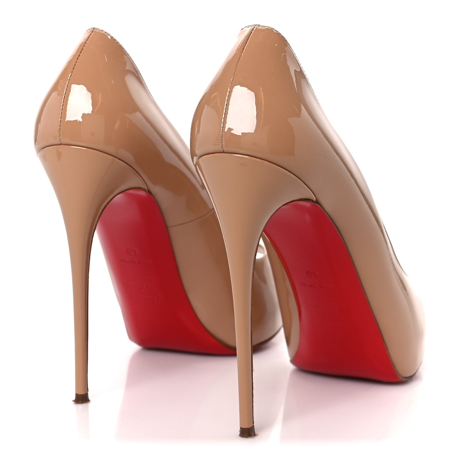 Christian Louboutin Patent New Very Prive 120 Pumps 40 Nude 5 of 9