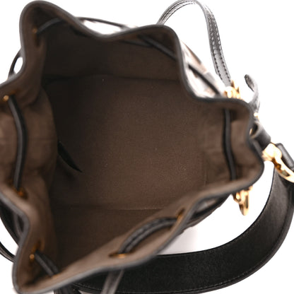 Fendi Vitello Liberty F is Fendi Bi-Color FF 1974 Embossed Mini Mon Tresor Bucket Bag Maya Black 5 of 9