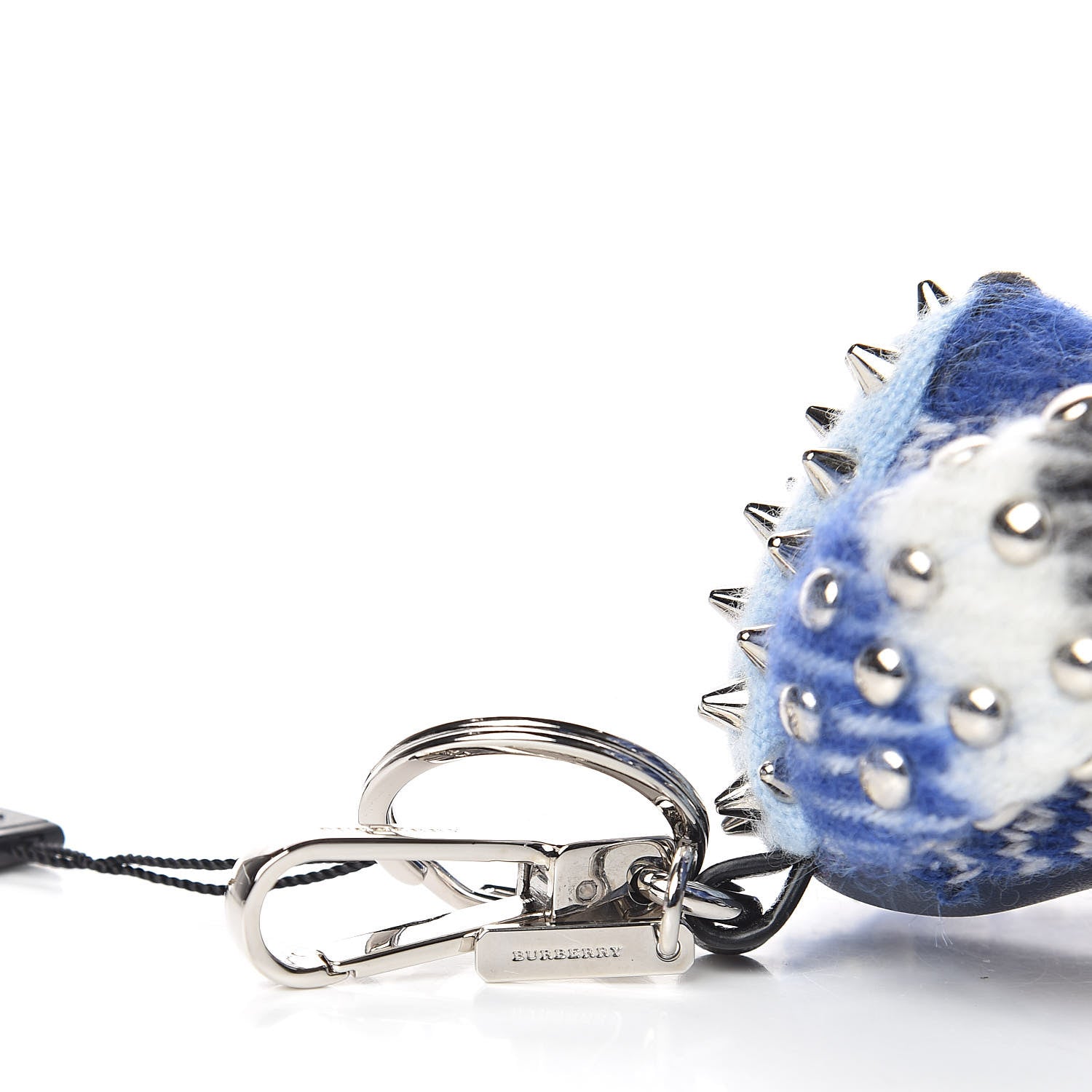 Burberry Cashmere Studded Vera The Hare Bag Charm Blue 3 of 4