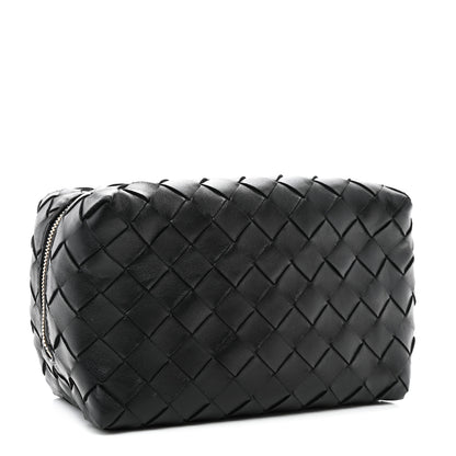 Bottega Veneta Nappa Intrecciato Zip Wristlet Clutch Black 3 of 8
