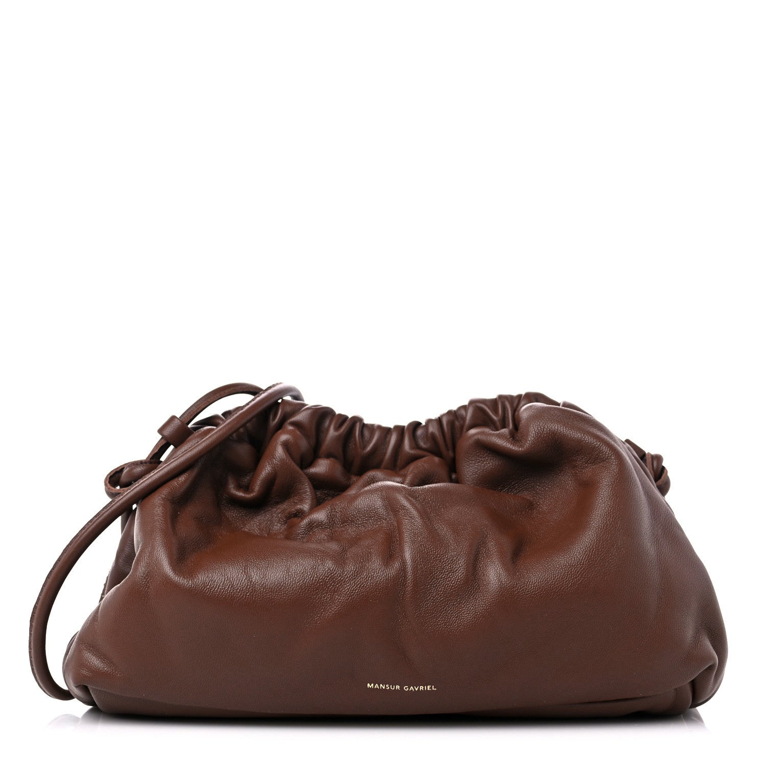 Mansur Gavriel Lambskin Cloud Mini Clutch Chocolate 1 of 8