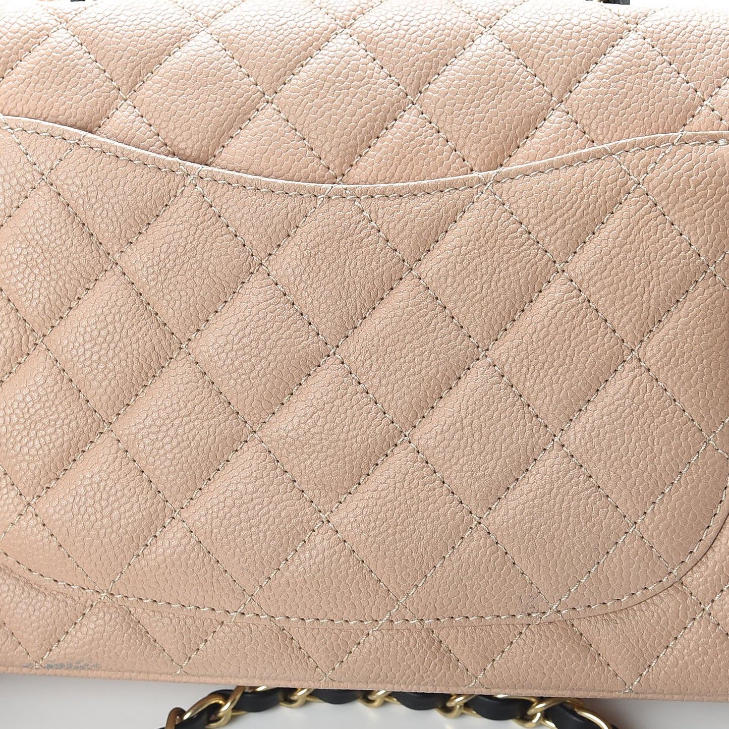 Caviar Quilted Medium CC Filigree Flap Beige Black