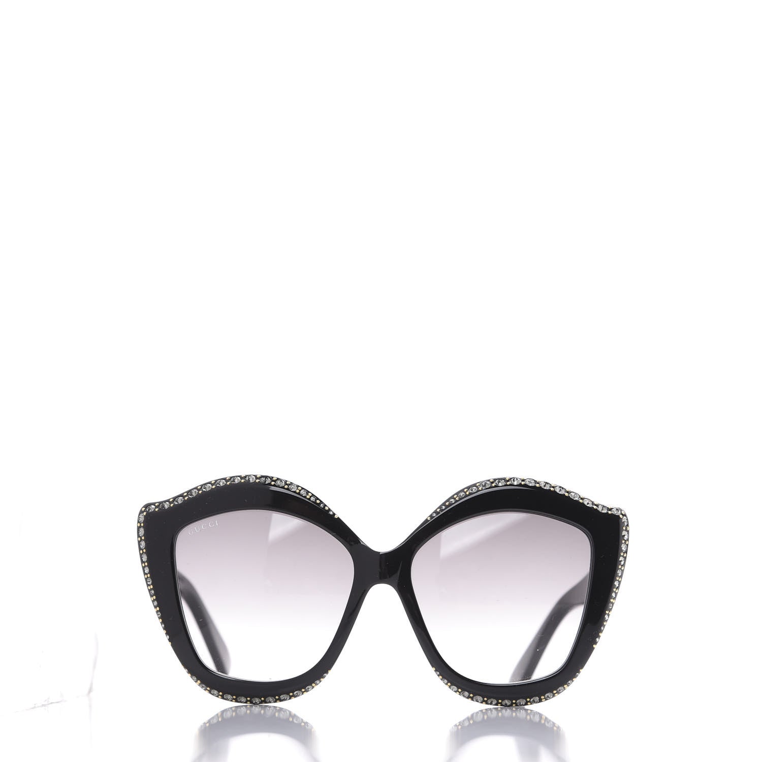 Gucci Crystal Cat Eye GG0118S Sunglasses Black 2 of 10