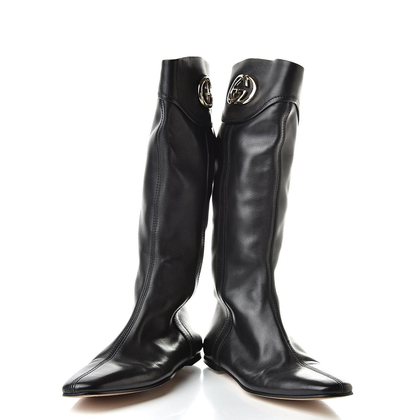 Calfskin Interlocking G Boots 38.5 Black