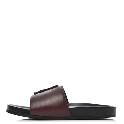 Saint Laurent Lambskin Joan Slide Sandals size 39 in Burgundy 1 of 20