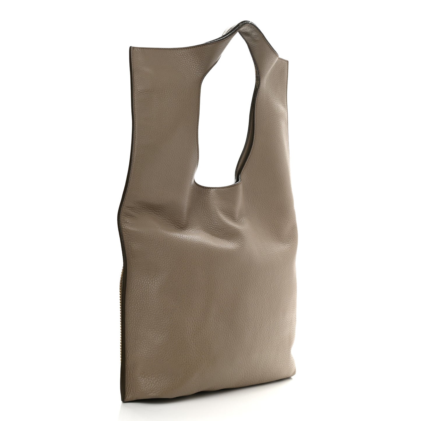 Ramskin Small Alix Padlock Zip Shoulder Bag Beige