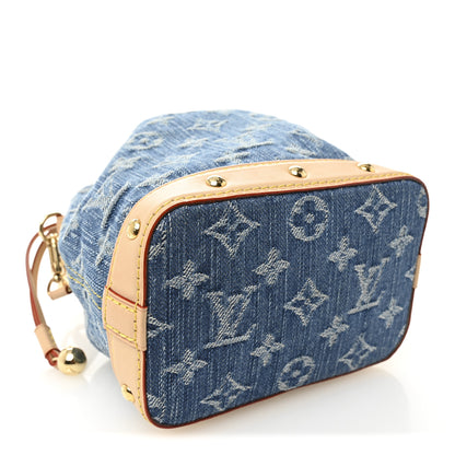 Louis Vuitton Monogram Denim Nano Noe Blue 4 of 9