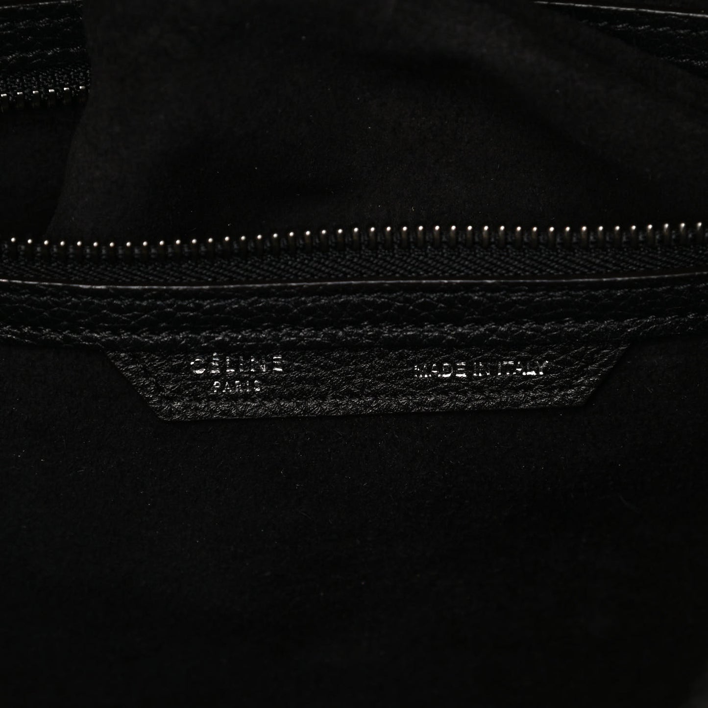 Drummed Calfskin Mini Luggage Black