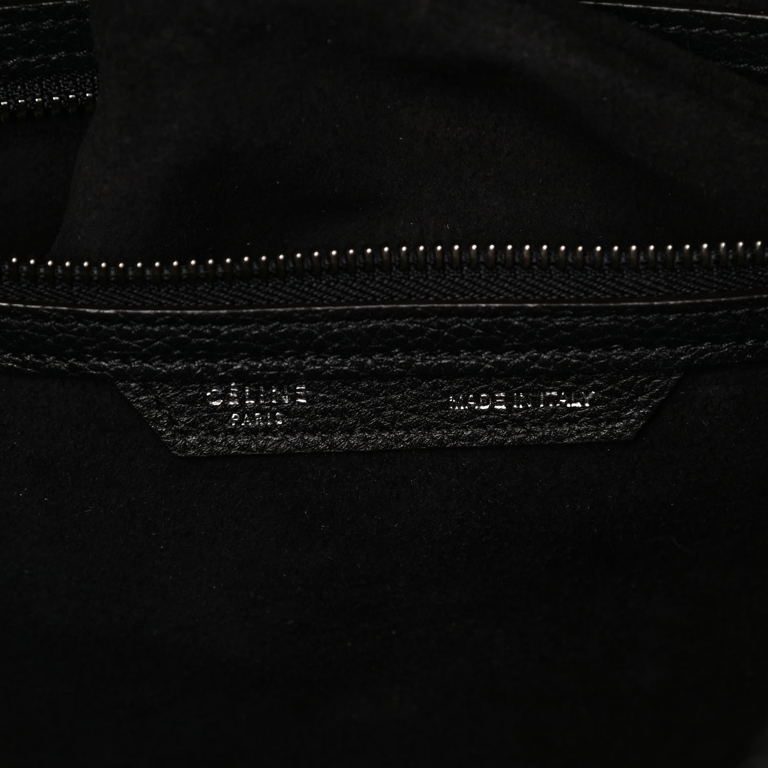 Celine Drummed Calfskin Mini Luggage Black 10 of 14