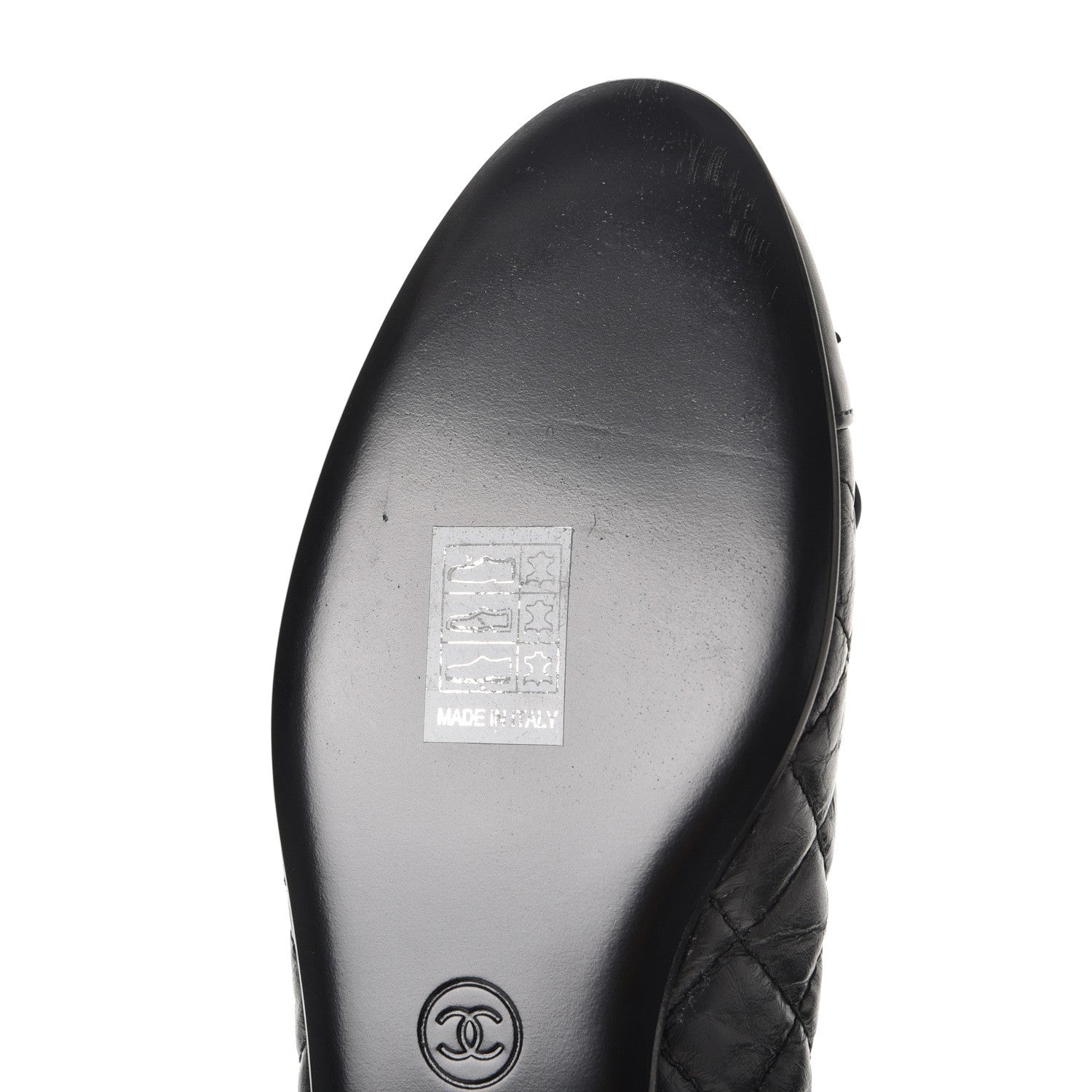 Chanel Aged Calfskin Quilted Cap Toe Ballerina Flats 39 Black 9 of 11