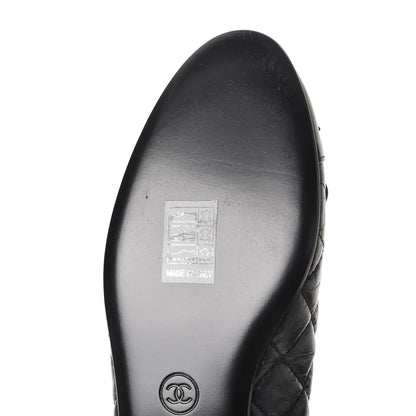 Chanel Aged Calfskin Quilted Cap Toe Ballerina Flats 39 Black 9 of 11