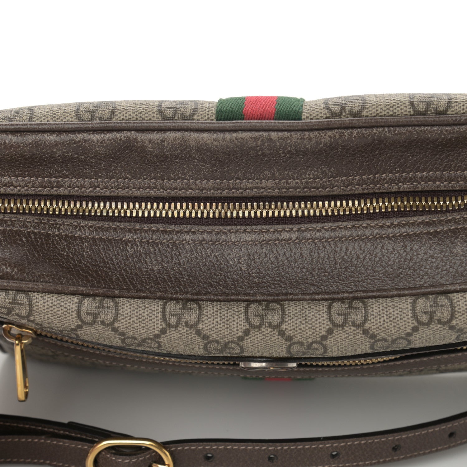 Gucci GG Supreme Monogram Web Small Ophidia Shoulder Bag Brown 18 of 21