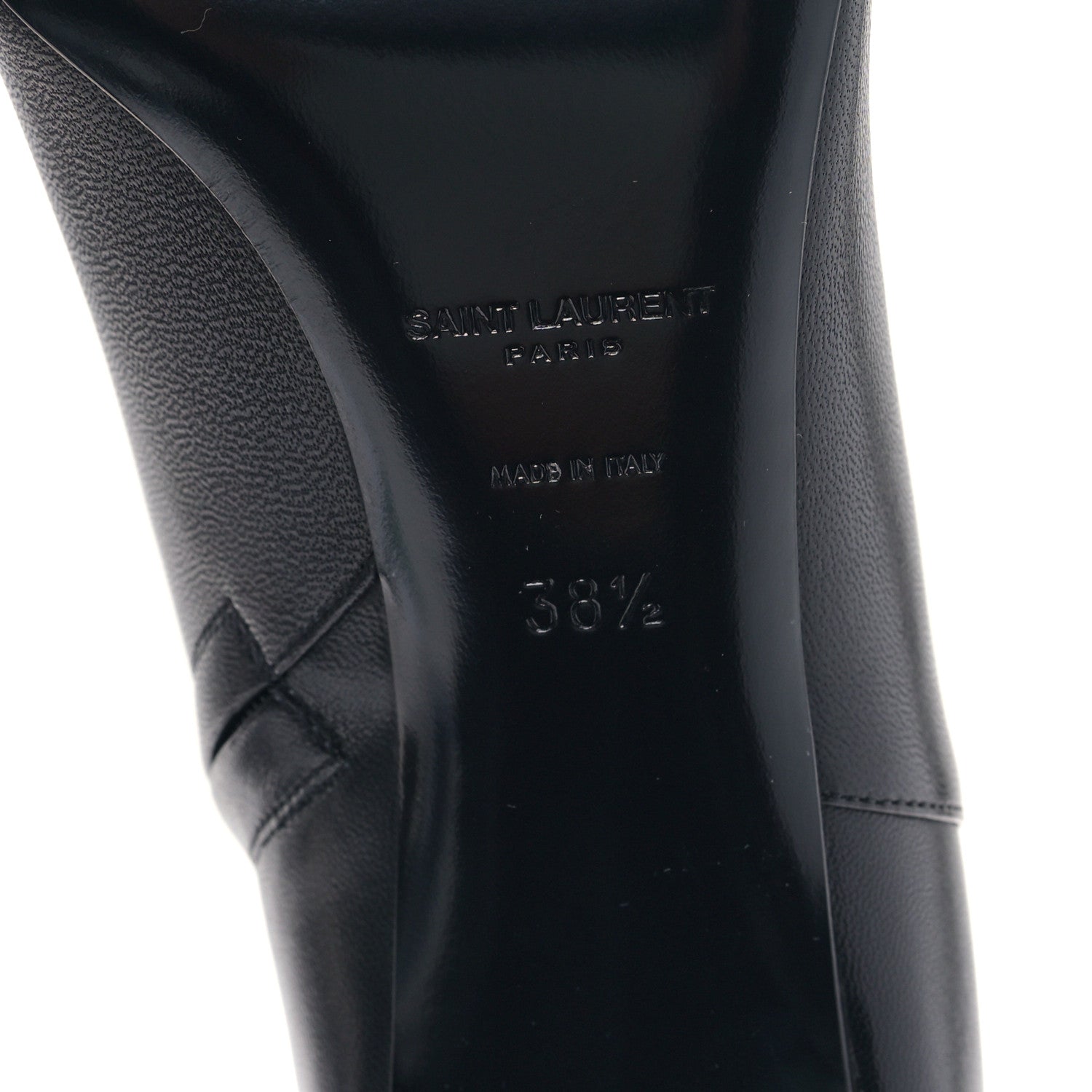Saint Laurent Nappa Vendome Loulou Ankle Zip Boots 38.5 Black 6 of 8