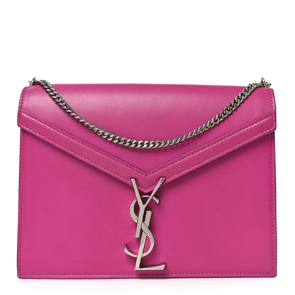 Saint Laurent Smooth Calfskin Monogram Cassandra Clasp Bag Electric Fuchsia 1 of 9