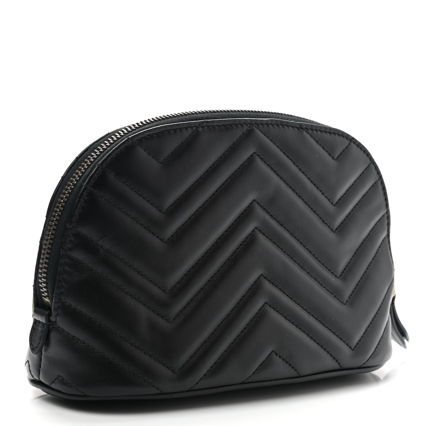 Calfskin Matelasse Large GG Marmont Pouch Cosmetic Case Black