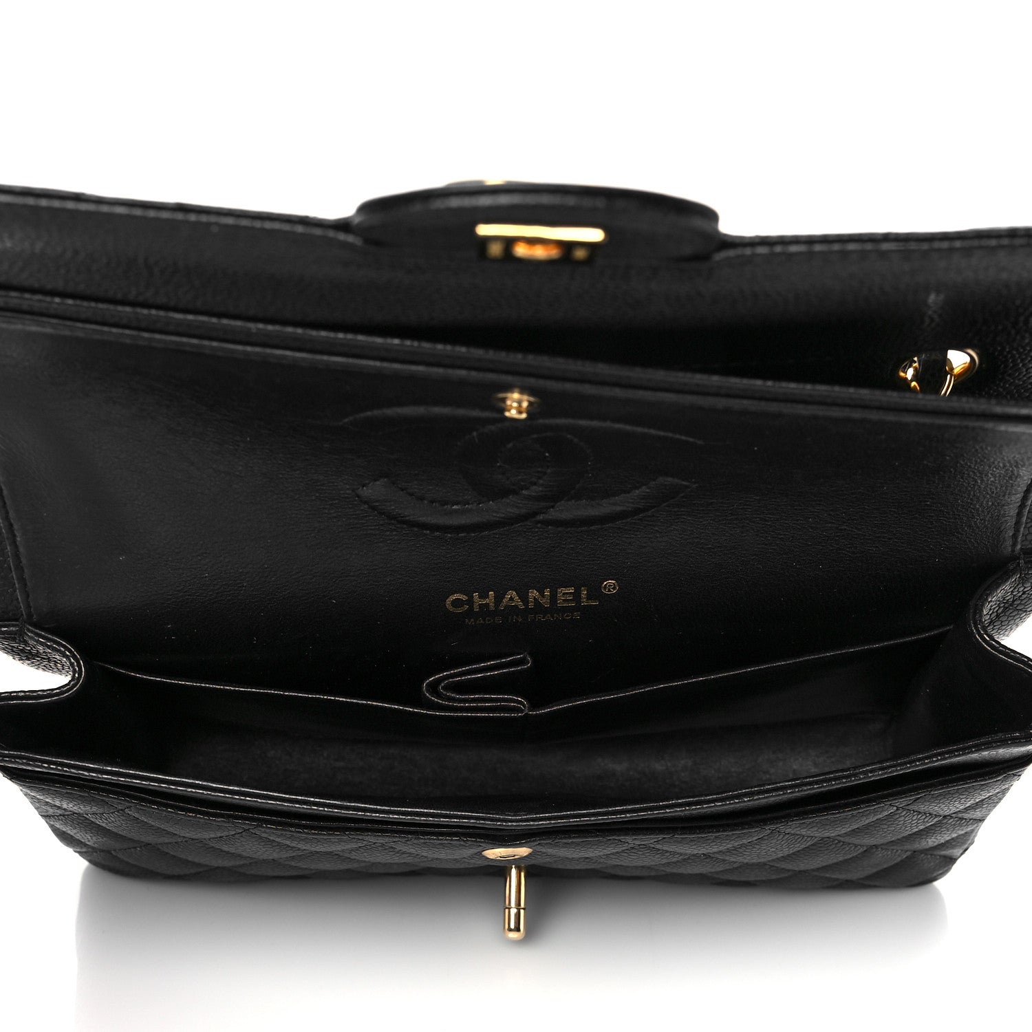 Chanel Caviar Quilted Medium Double Flap Black 4 of 9
