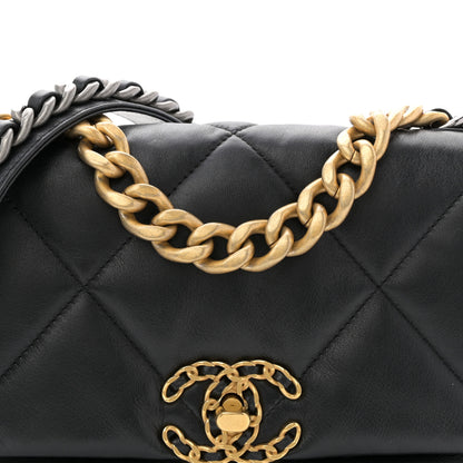 Chanel Lambskin Quilted Medium Chanel 19 Flap Black 8 of 11