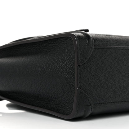 Celine Drummed Calfskin Nano Luggage Black 17 of 19