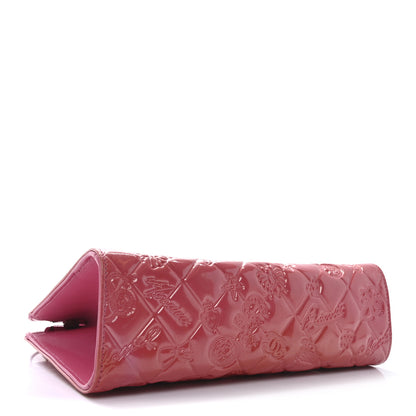 Chanel Patent Calfskin Lucky Symbols Pochette Hot Pink 4 of 10