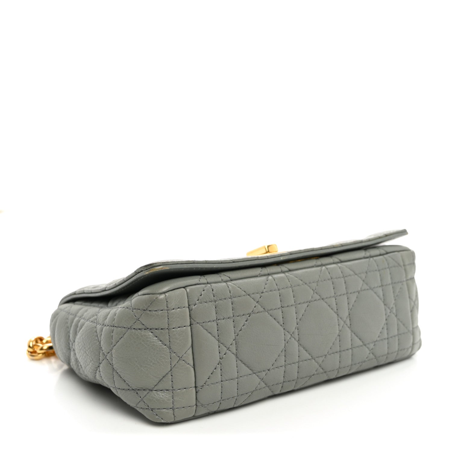 Christian Dior Calfskin Cannage Small Caro Bag Grey 4 of 11