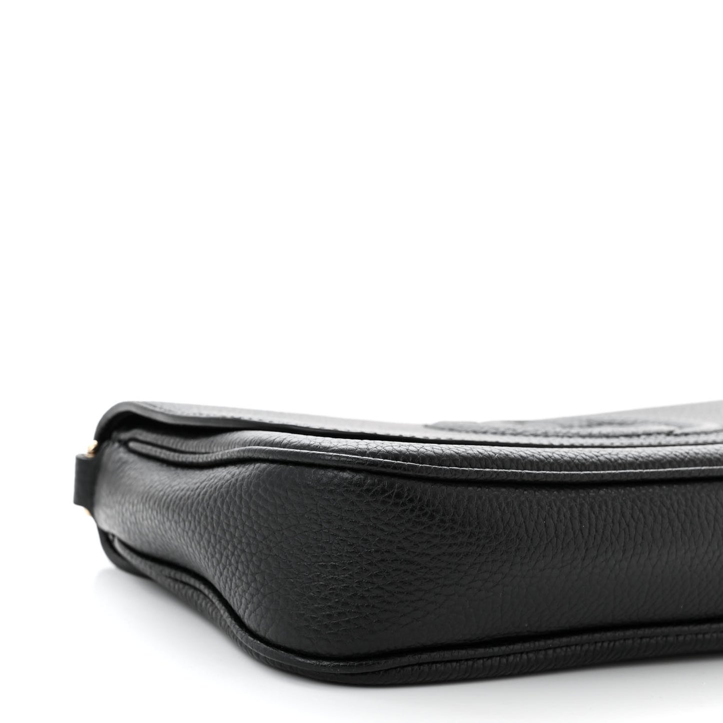 Pebbled Calfskin Medium Soho Flap Crossbody Black