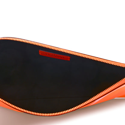 Valentino Garavani Calfskin VLogo Large Flat Zip Pouch Orange 5 of 6
