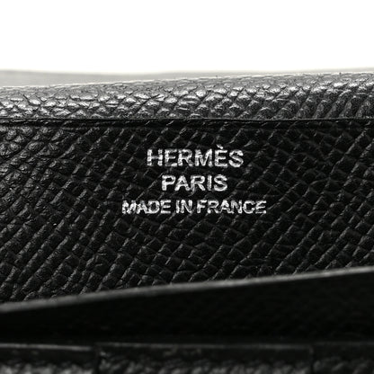 Hermes Epsom Tri-Fold Bearn Gusset Wallet Black 6 of 11