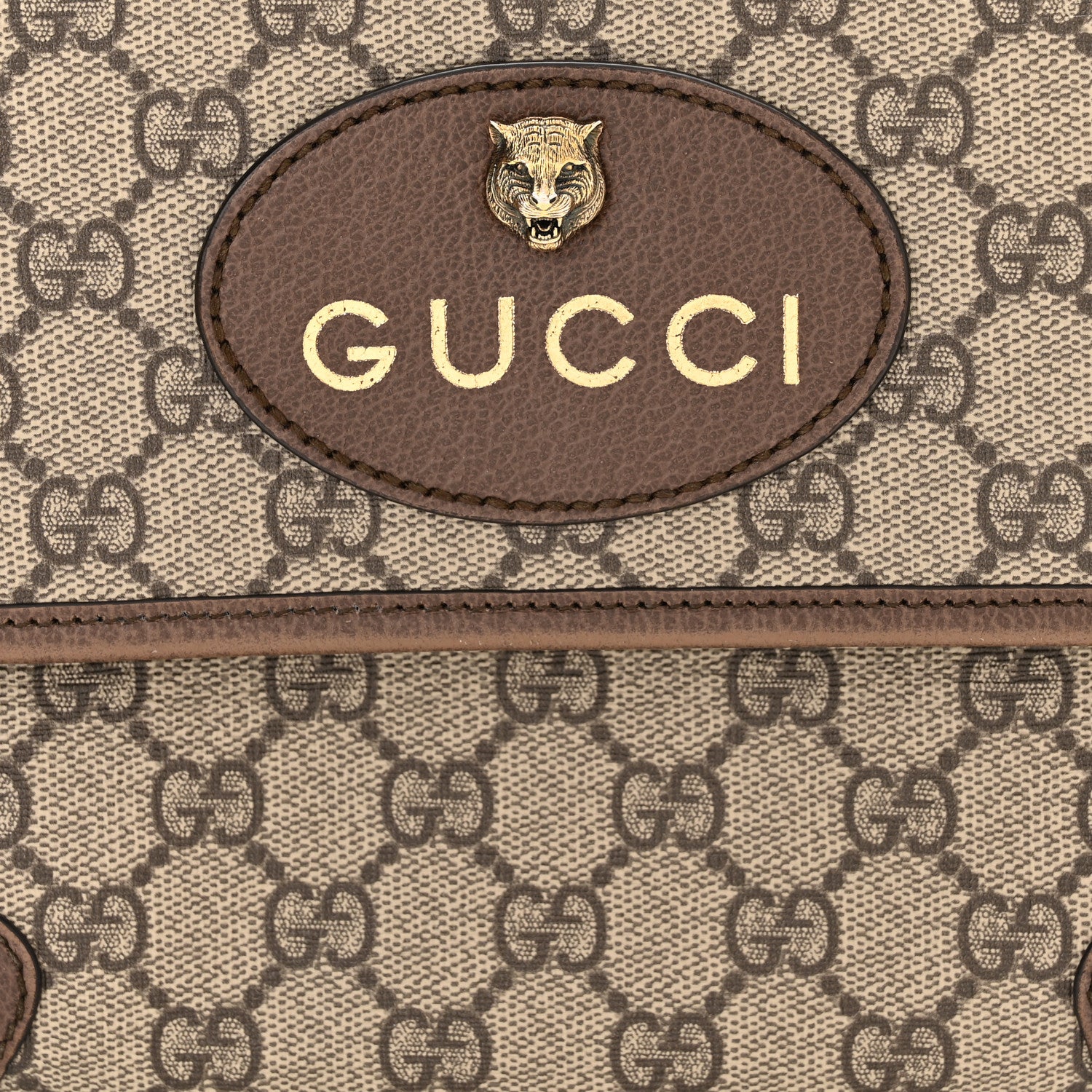 Gucci GG Supreme Monogram Web Small Neo Vintage Double Flap Messenger Bag Beige New Acero 8 of 10