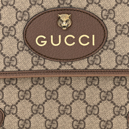 Gucci GG Supreme Monogram Web Small Neo Vintage Double Flap Messenger Bag Beige New Acero 8 of 10