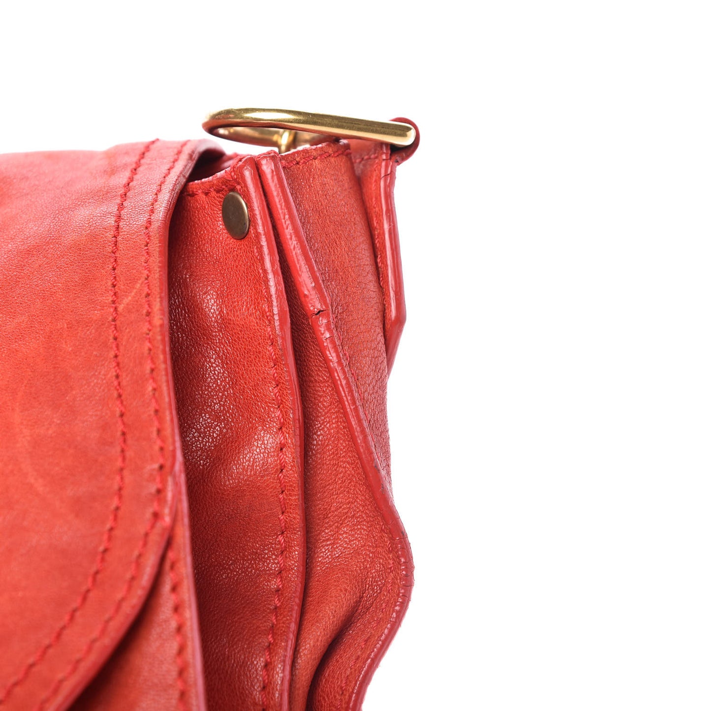 Lambskin PS1 Extra Large Satchel Lipstick Red